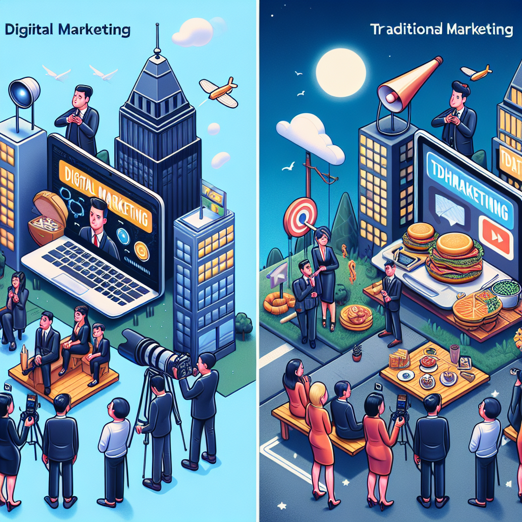 Difference between digital marketing and traditional marketing.